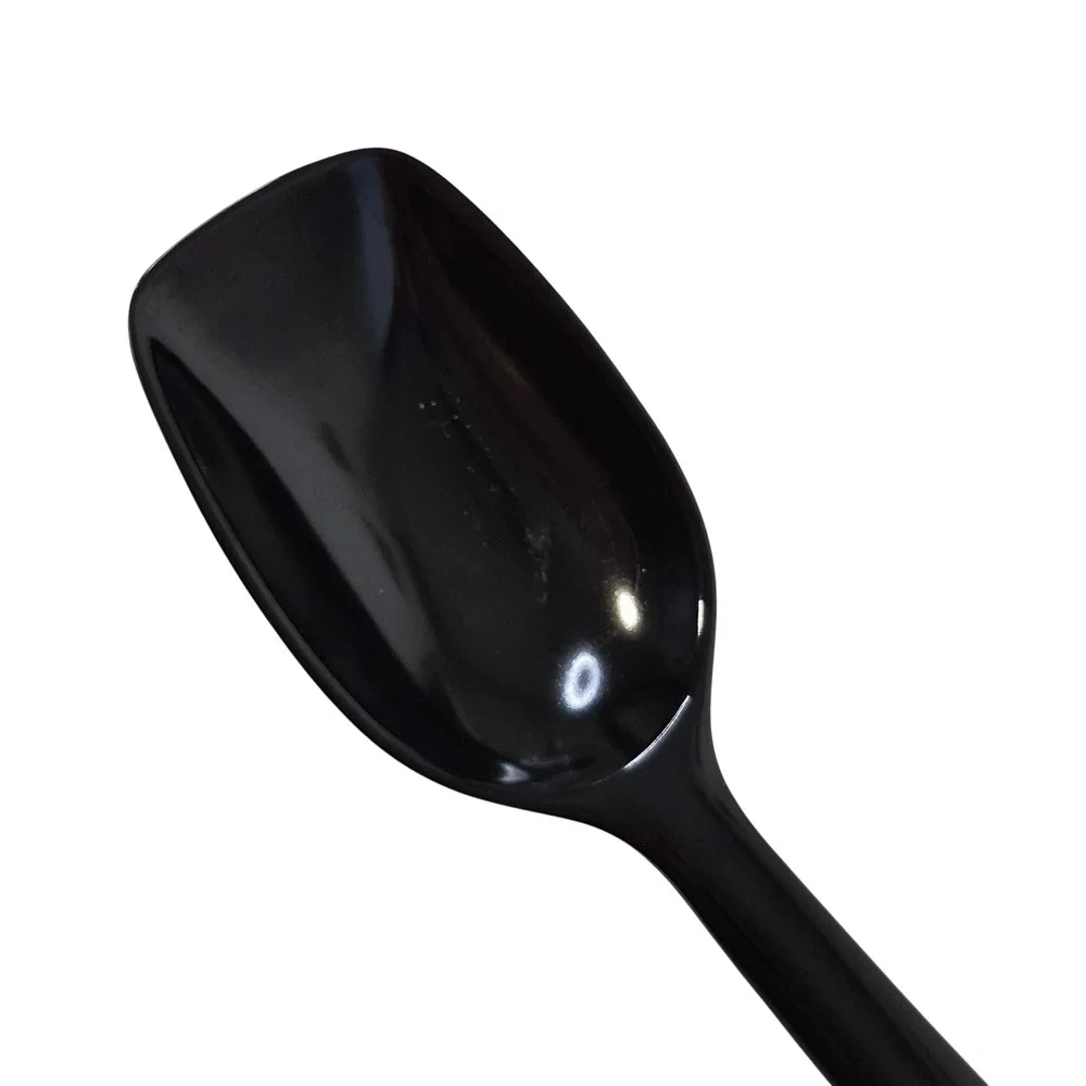 Hutzler Mini Solid Mixing Spoon Black Melamine Item 517 Vintage Thailand 7.5